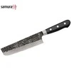 Samura Pro-S Lunar Kitchen Nakiri peilis 177mm Hammered Damascus Japan steel 61 HRC
