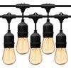 Visional 03-631 nokarenā LED Dārza virtene ar 15 ligzdām / 15m / solis 1m (bez spuldzēm) melna