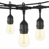 Visional 03-631 nokarenā LED Dārza virtene ar 15 ligzdām / 15m / solis 1m (bez spuldzēm) melna
