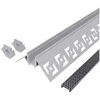 Avide įleidžiamas aliuminio profilis išoriniam kampui 50x22mm su juodu dangteliu, 1m