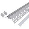 Avide įleidžiamas aliuminio profilis išoriniam kampui 50x22mm su matiniu dangteliu, 1m