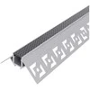 Avide įleidžiamas aliuminio profilis išoriniam kampui 50x22mm su juodu dangteliu, 1m