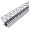Avide įleidžiamas aliuminio profilis vidiniam kampui 46.8x24mm su juodu dangteliu, 1m