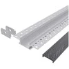 Avide įleidžiamas aliuminio U profilis 61x14mm su juodu dangteliu, 1m