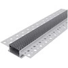 Avide įleidžiamas aliuminio U profilis 61x14mm su juodu dangteliu, 1m