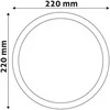 Avide LED Lubinis šviestuvas 18W 4000K Round ALU