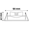 Avide LED Lubinis šviestuvas 7W 4000K 90x90mm, kvadratinis