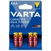 Elementai šarminiai AAA Longlife Max Power (4vnt) Varta