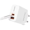 Entac greitas įkroviklis USB-C + USB-A 20W baltas