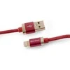 Entac kabelis USB-A - Lightning 1m 3A 15W nailonas raudonas