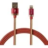Entac kabelis USB-A - Lightning 1m 3A 15W nailonas raudonas