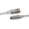 Entac kabelis USB-A - USB-C 1.5m 2A 10W nailonas sidabrinis