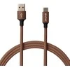 Entac kabelis USB-A - USB-C 1.5m 2A 10W nailonas rudas