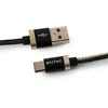 Entac kabelis USB-A - USB-C 1m 3A 15W nailonas juodas