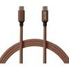 Entac kabelis USB-C - USB-C 1.5m 3A 60W nailonas rudas
