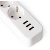 Entac prailgintuvas su įžeminimu 4lizdų+3USB 1.5 m 3680W