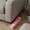 Ilgiklis Entac 3 lizdų +2USB 1.5m 16A su jungikliu, rožinis
