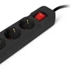 Ilgiklis Entac 3 lizdų +2USB 1.5m 16A su jungikliu, pilkas