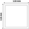 Lubinis šviestuvas Avide LED įmontuojamas šviestuvas ALU 6W 3000K 116x116mm