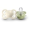 Mam Baby BIBS 0-6 mėn. silikoniniai čiulptukai SUPREME, 2 vnt., Ivory/Sage
