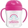 DR. BROWN'S 180 ml mokomoji gertuvė su rankenėlėmis Rožinis, 6+ mėn.