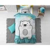 DREAMHOUSE 135 x 200 cm patalynės užvalkalų komplektas CUDDLE BEAR Mėlynas