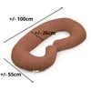 FLUMI nėščiosios ir maitinimo pagalvė TYPE C TEDDY, Chocolate