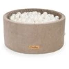 FLUMI personalizuotas kamuoliukų baseinas + 200 kamuoliukų VELOUR, Dark rusvai gelsvas