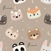 FLUMI personalizuotas kamuoliukų baseinas + 200 kamuoliukų, Bear rusvai gelsvas