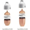 HEORSHE 160 ml silikoninis buteliukas kūdikiui Ultra Wide Neck, pilkas
