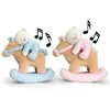 KEEL TOYS meškiukas ant muzikinio arkliuko