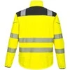 PORTWEST gero matomumo darbo švarkas T402 PW3 Softshell, Geltona/Juoda