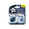TOMMEE TIPPEE 0-6 mėn. Closer to Nature NIGHT TIME čiulptukai, 2 vnt.