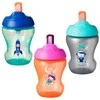 TOMMEE TIPPEE 230 ml 7+ mėn. TRAINING gertuvė su šiaudeliu, pilka