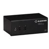 Black Box Juodas BOX KVM SWITCH - 2-PORT, DUAL-MONITORIUS, HDMI 2.0, 4K 60HZ, USB 3.0 HUB, AUDIO