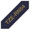 BROTHER TZE-RN54 P-TOUCH DEKORATYVINĖ AUKSINĖ SPAUSDINĖ ANT TAMSI MĖLYNOS SPALVOS SATINO JUOSTELĖS 24 MM, 4 M