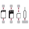 Adapteris Kit nano/microSIM/SIM Celly juodas