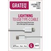GRATEQ MFI LIGHTNING USB-C CABLE 2.25M PD