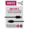Dėklas GRATEQ USB C - USB C LATAUSKAAPELI QUICK 1M Juodas