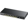 Šakotuvas ZYXEL GS1900-10HP V2, 8-PORT GBE L2 POE SMART SWITCH + 2 SFP SLOTS, 802.3AT, DESKTOP, FANLESS, 70 WATT (5Y WARRANTY)