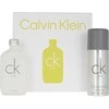 Rinkinys Calvin Klein: CK One tualetinis vanduo unisex, 100 ml + CK One 24 val. apsaugos dezodorantas purškiklis vyrams, 150 ml