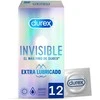 Durex Invisible Extra Thin prezervatyvai 12 vnt