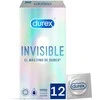 "Durex Invisible Extra Thin" prezervatyvai 12 vienetų