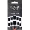 Elegant Touch Core Color Nagai su klijais Squoval Midnight Juodas 24 U