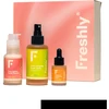 Freshly Cosmetics Freshly Vitamin C Essential Routine veido priežiūros rinkinys (tonikas, 100 ml + prausiklis, 50 ml + serumas, 15 ml)