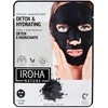 Detoksikuojanti veido kaukė IROHA BlackTissue Detox Facial Mask Charcoal, su anglimi, popierinė 23 ml