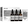 Odos skaistinimo rinkinys „Revox B77“: dieninis paakių serumas su kofeinu 5 %, 30 ml + antioksidantinis serumas veidui su vitaminu C 2 %, 30 ml + tonizuojantis serumas veidui su glikolio rūgštimi 20 %, 30 ml + skvalanas, šalinantis nešvarumus, valomasis kremas, 30 ml.