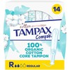 TAMPAX 100% ORGANIC COTTON regular cap 14 units