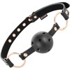 Begme Black Edition BEGME Juodas Edition Vegan Leather Breathable Ball Gag Adjustable