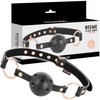 Begme Black Edition BEGME Juodas Edition Vegan Leather Breathable Ball Gag Adjustable